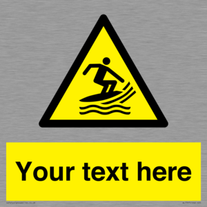 Custom Warning surf craft area